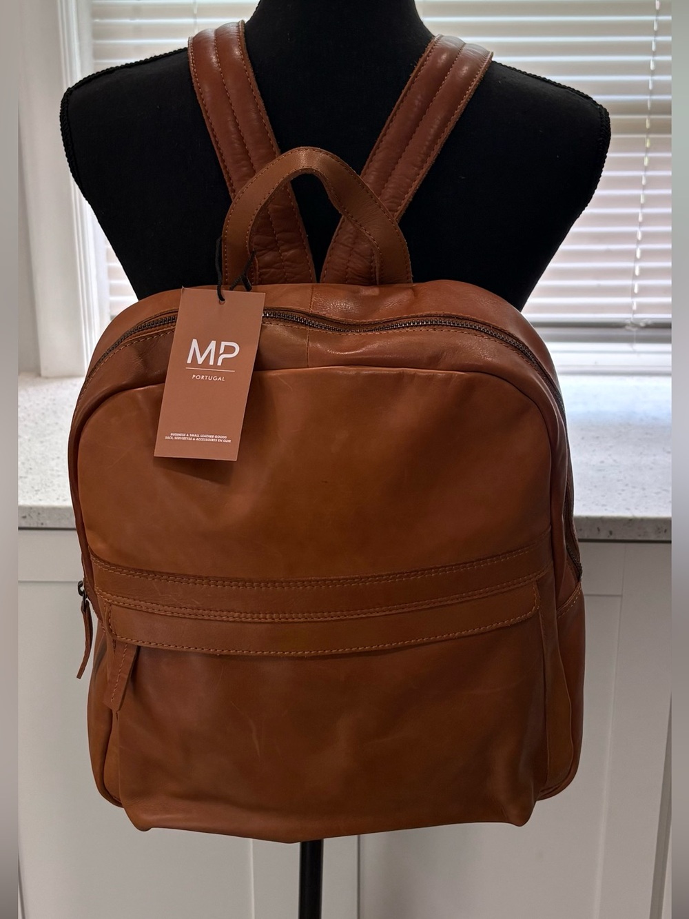 NEW Marta Ponti of Portugal Leather Carmel Color Backpack